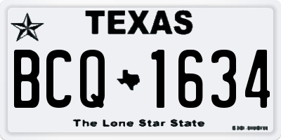 TX license plate BCQ1634