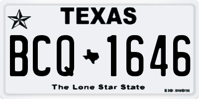 TX license plate BCQ1646