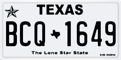 TX license plate BCQ1649