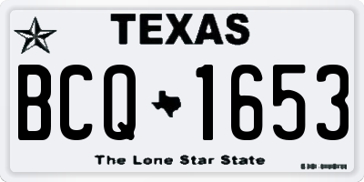 TX license plate BCQ1653