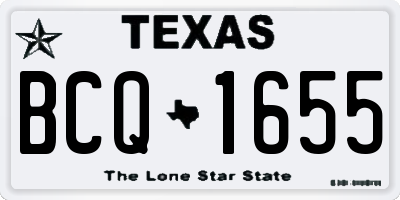 TX license plate BCQ1655