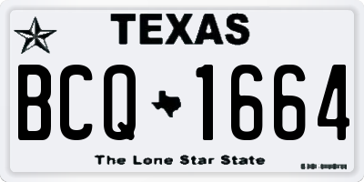 TX license plate BCQ1664