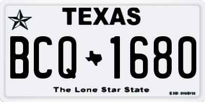 TX license plate BCQ1680