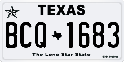 TX license plate BCQ1683