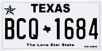 TX license plate BCQ1684