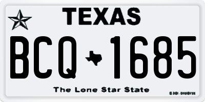 TX license plate BCQ1685