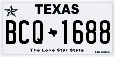 TX license plate BCQ1688