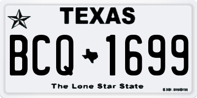 TX license plate BCQ1699