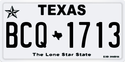 TX license plate BCQ1713