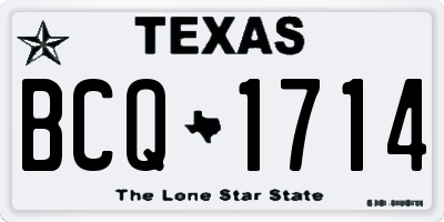 TX license plate BCQ1714