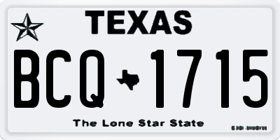 TX license plate BCQ1715