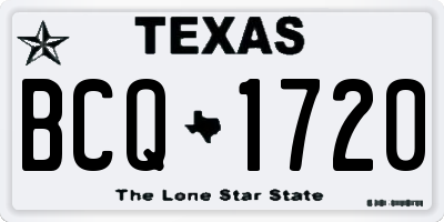 TX license plate BCQ1720