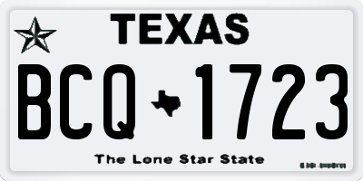 TX license plate BCQ1723