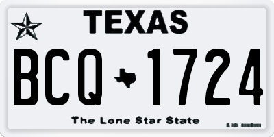 TX license plate BCQ1724