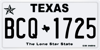 TX license plate BCQ1725