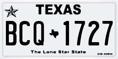 TX license plate BCQ1727
