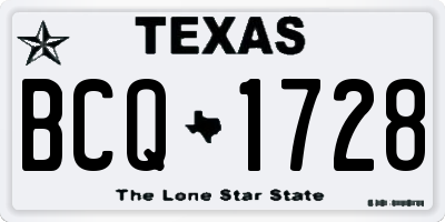 TX license plate BCQ1728