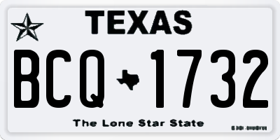 TX license plate BCQ1732