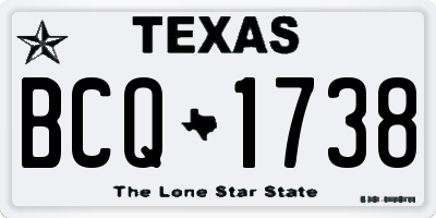 TX license plate BCQ1738