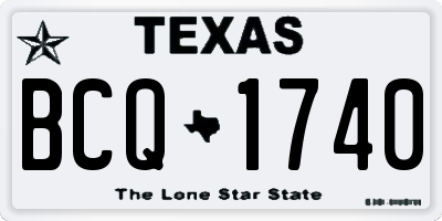 TX license plate BCQ1740