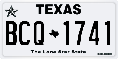 TX license plate BCQ1741