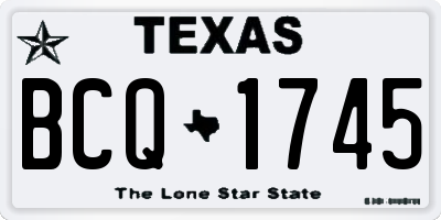 TX license plate BCQ1745