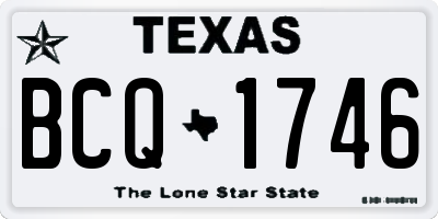 TX license plate BCQ1746