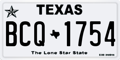 TX license plate BCQ1754