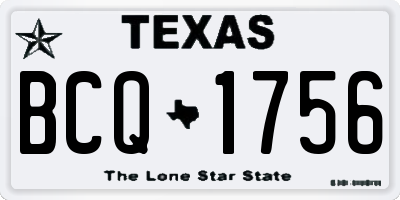 TX license plate BCQ1756