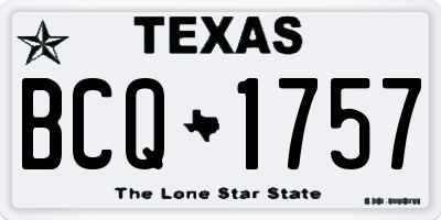 TX license plate BCQ1757