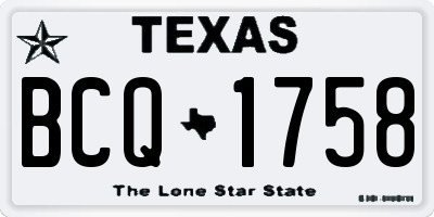 TX license plate BCQ1758