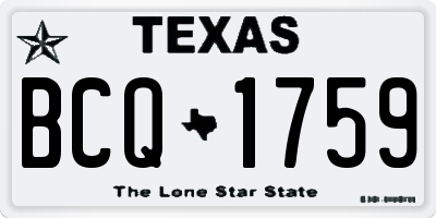 TX license plate BCQ1759