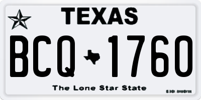TX license plate BCQ1760