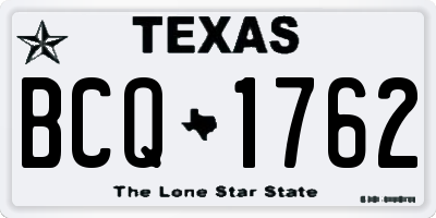 TX license plate BCQ1762