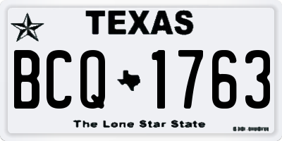 TX license plate BCQ1763