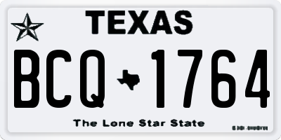 TX license plate BCQ1764