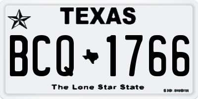 TX license plate BCQ1766