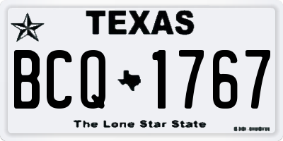 TX license plate BCQ1767
