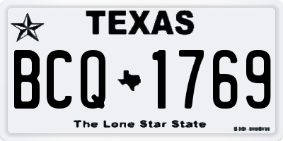 TX license plate BCQ1769