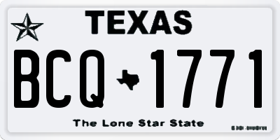 TX license plate BCQ1771