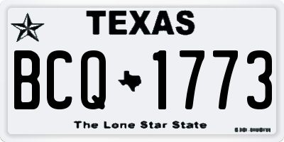 TX license plate BCQ1773