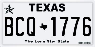 TX license plate BCQ1776