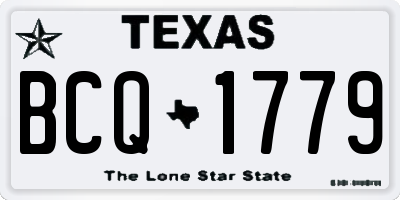 TX license plate BCQ1779