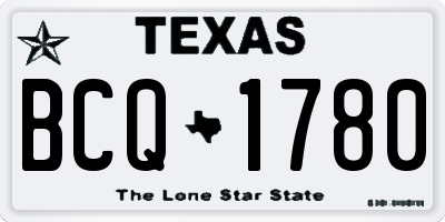 TX license plate BCQ1780