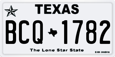 TX license plate BCQ1782
