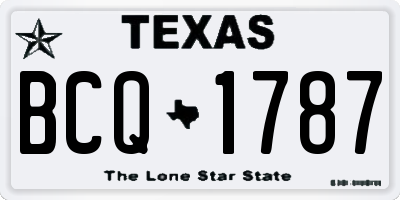 TX license plate BCQ1787