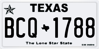 TX license plate BCQ1788