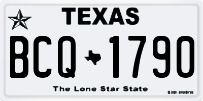 TX license plate BCQ1790