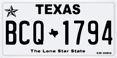TX license plate BCQ1794