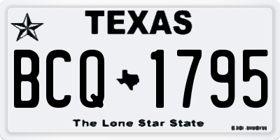 TX license plate BCQ1795